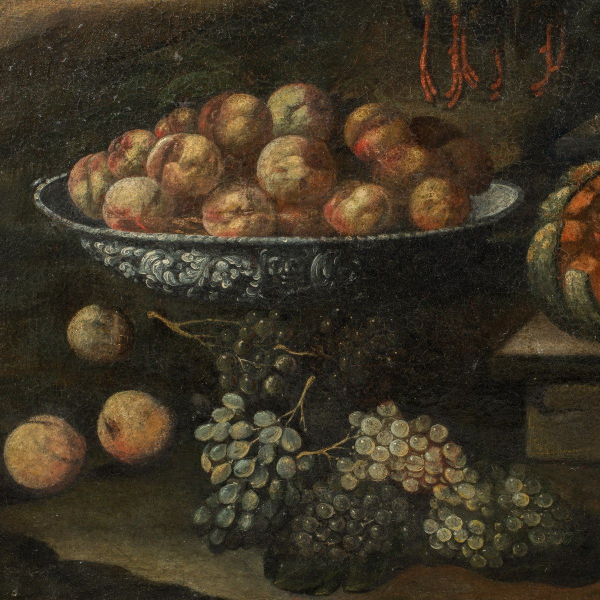 Italian Master (early 17th Century) - Still Life With Fruit, Vegetables And Game.-photo-2