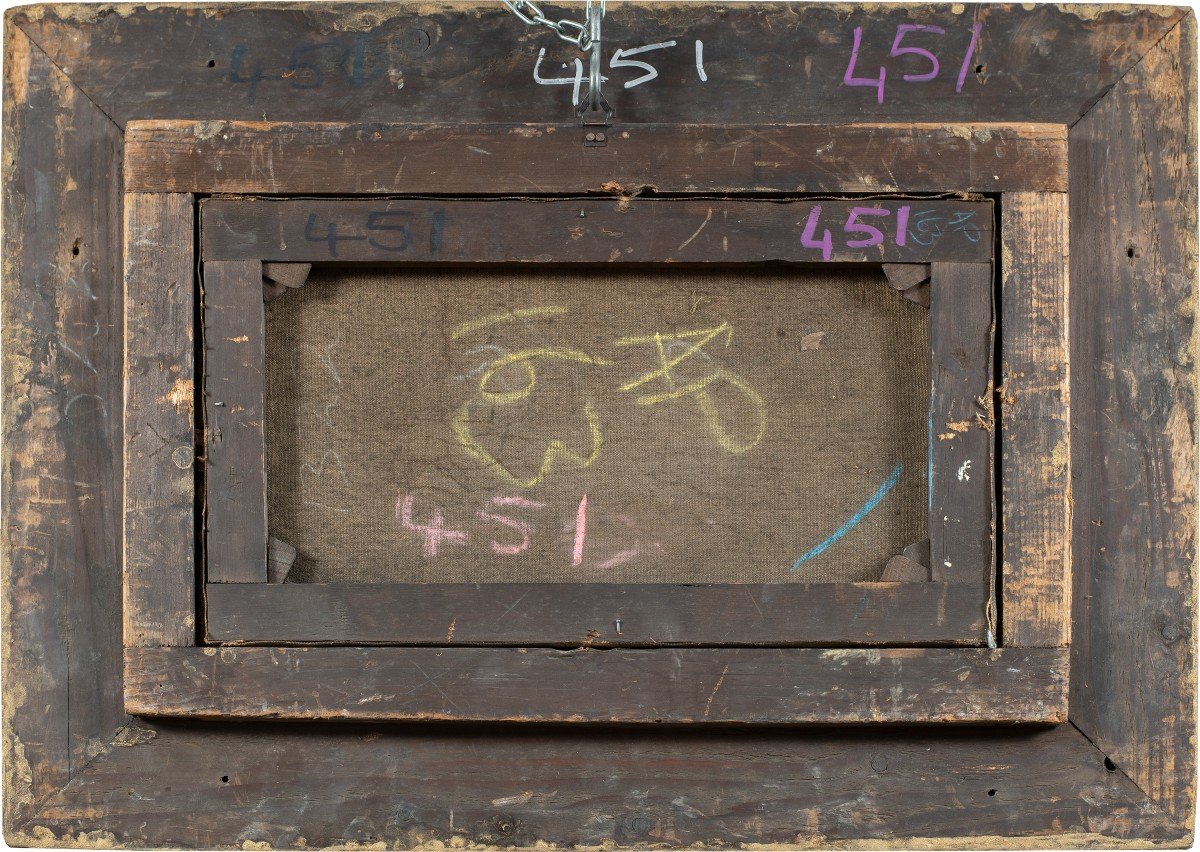 Peintre Italien (19ème Siècle) - Moutons à l'étable.-photo-3