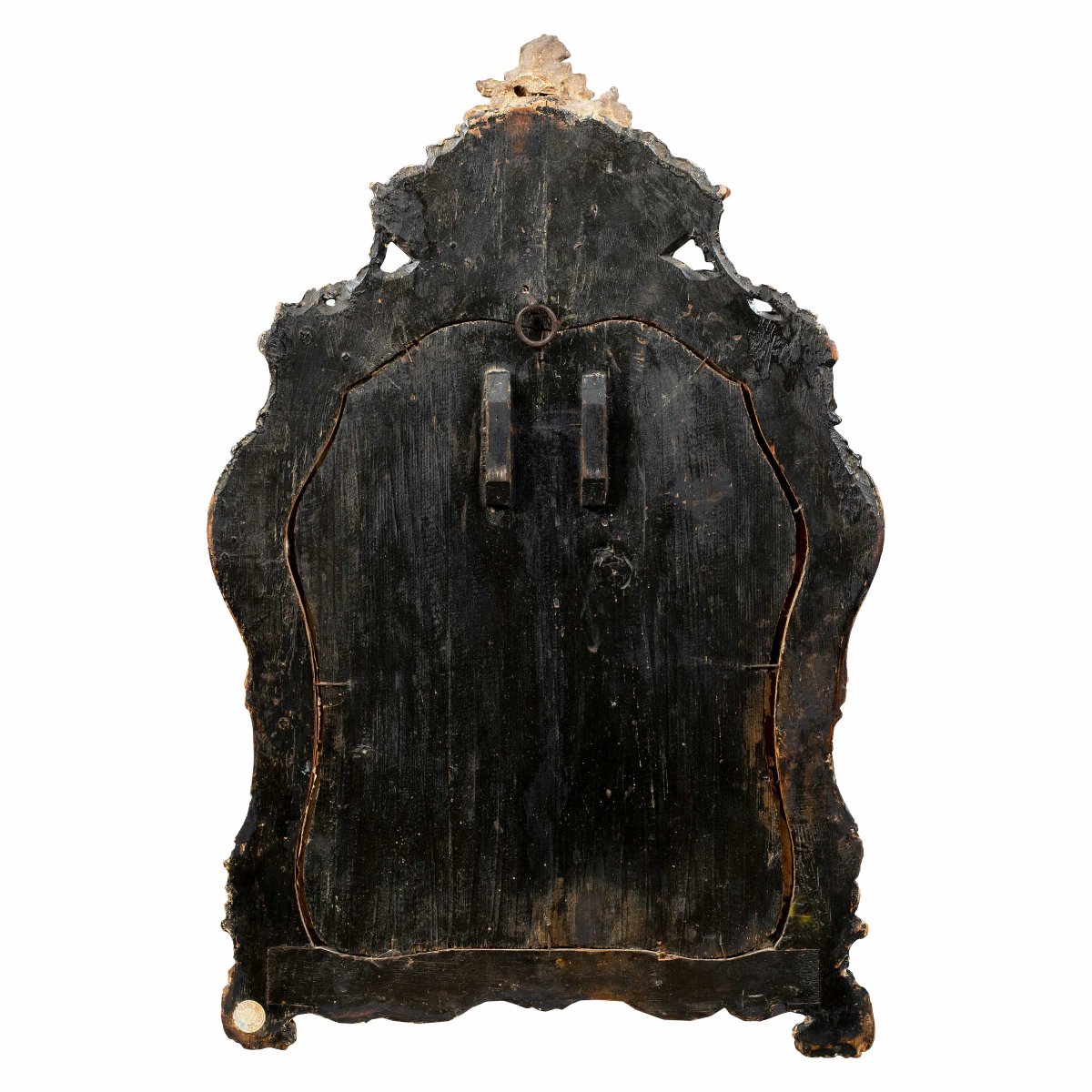 Carved, Lacquered And Painted Wooden Mirror. Venice, 18th Century.-photo-2