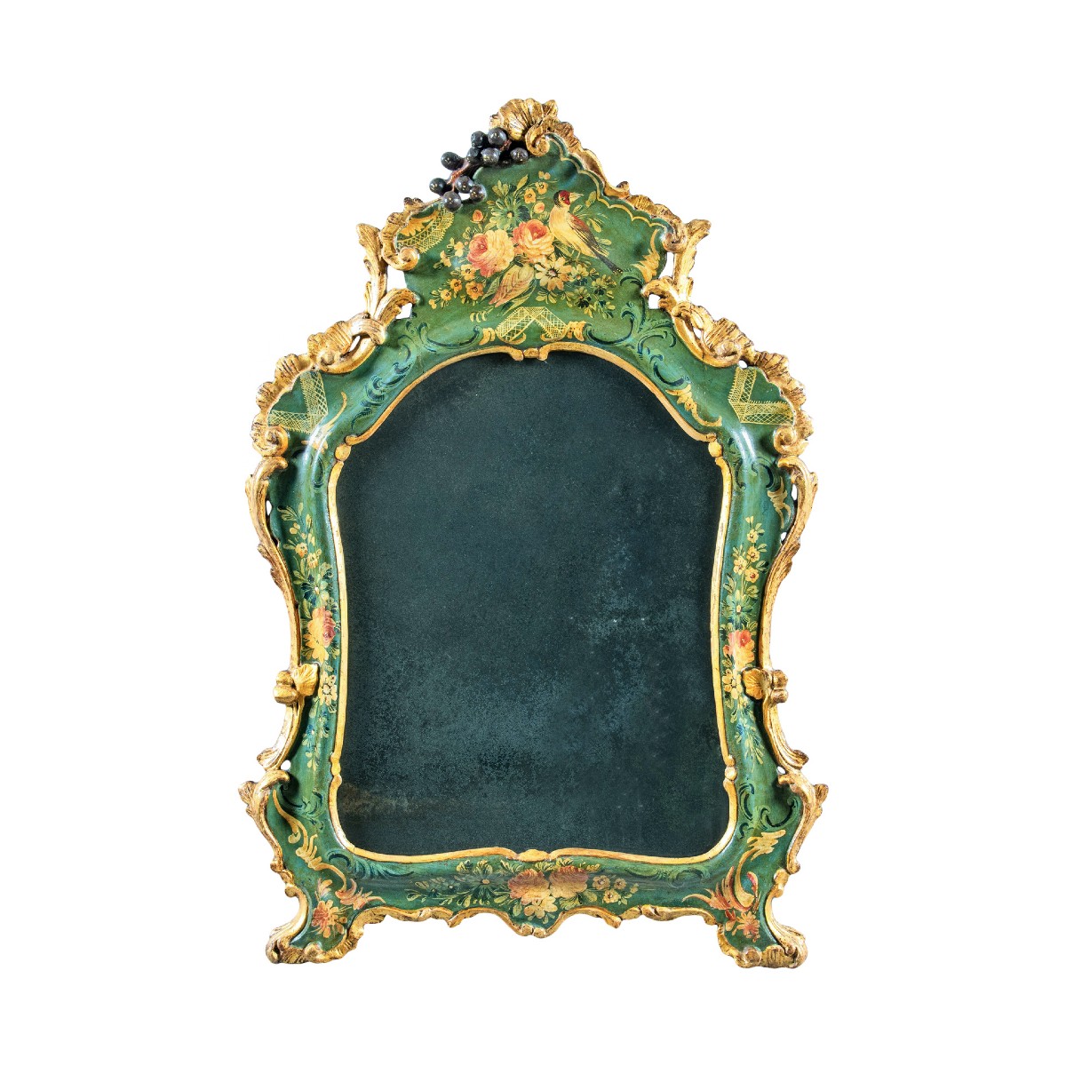 Miroir En Bois Sculpté, Laqué Et Peint. Venise, XVIIIe Siècle