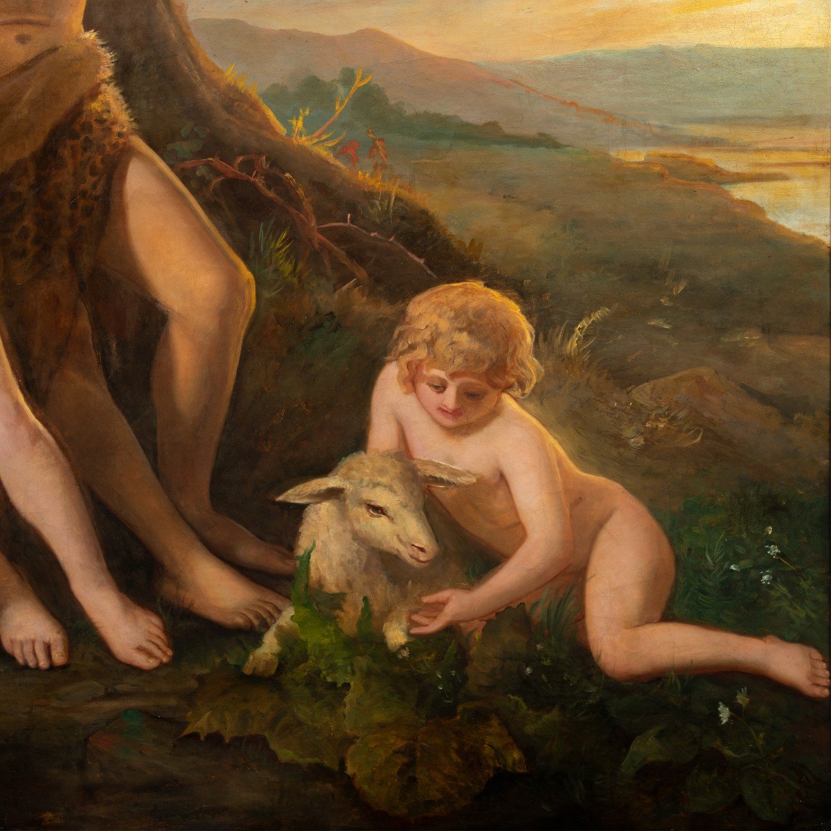 Peintre Français (fin 19ème Siècle) - Adam Et Eve.-photo-3