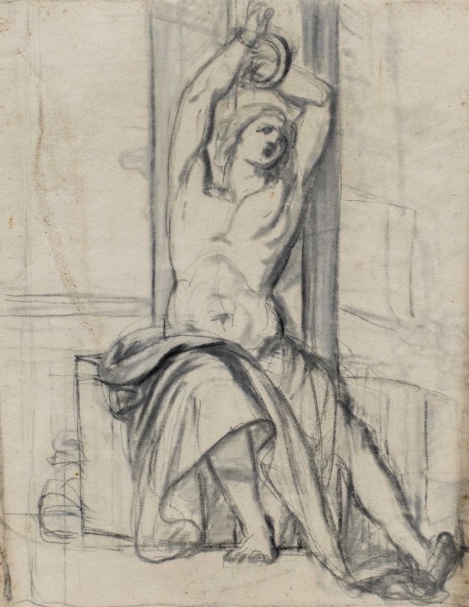 Artiste Italien (xviiie-xixe Siècle) - Etude Pour Un Saint Sébastien.-photo-2