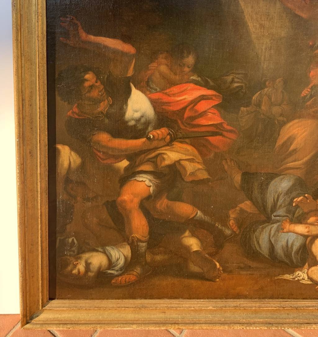 Pietro Da Cortona (cortona 1597 - Rome 1669) Circle Of - Massacre Of The Innocents.-photo-3