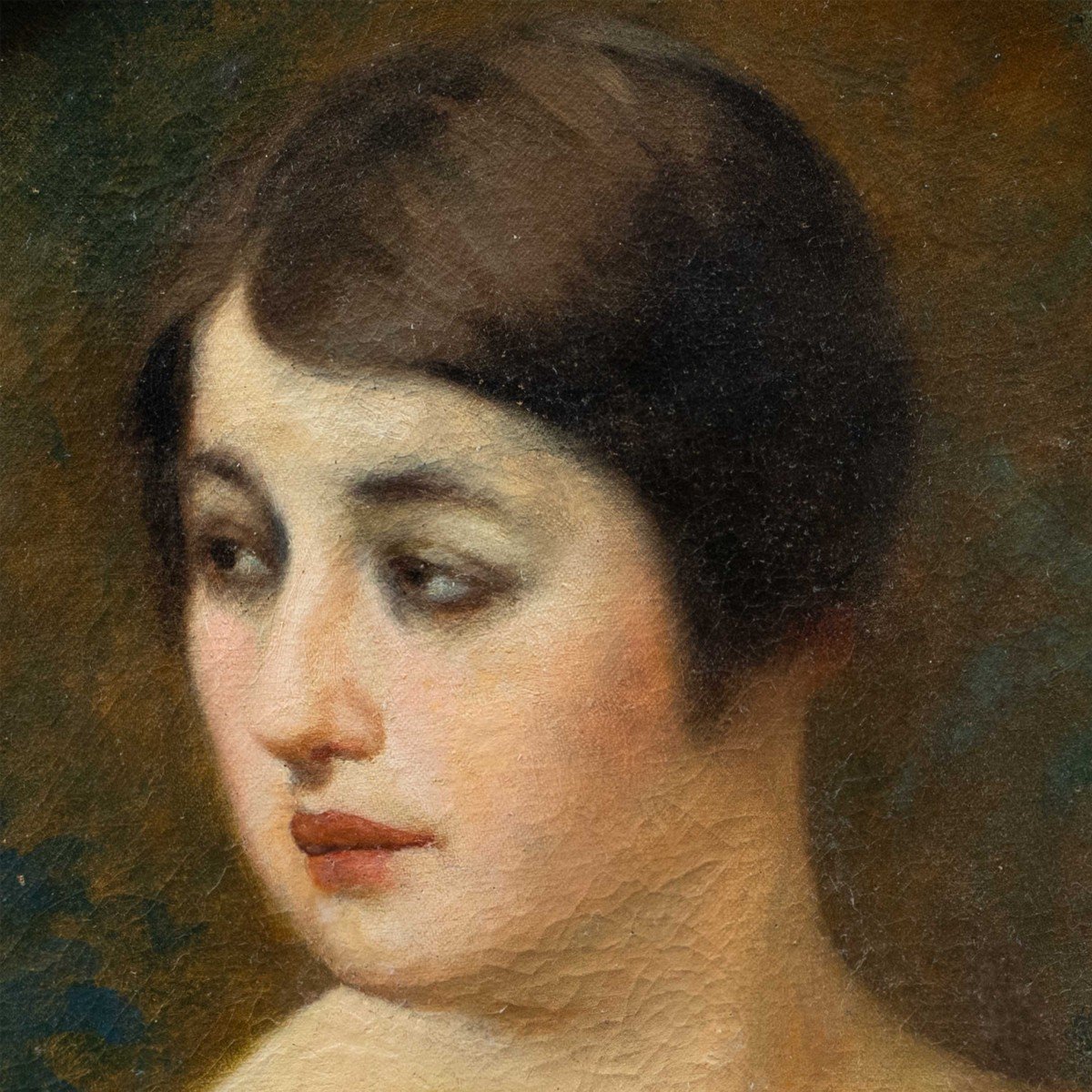 Emilio Magistretti (milan 1851 - Milan 1936) - Girl With Tiger.-photo-2