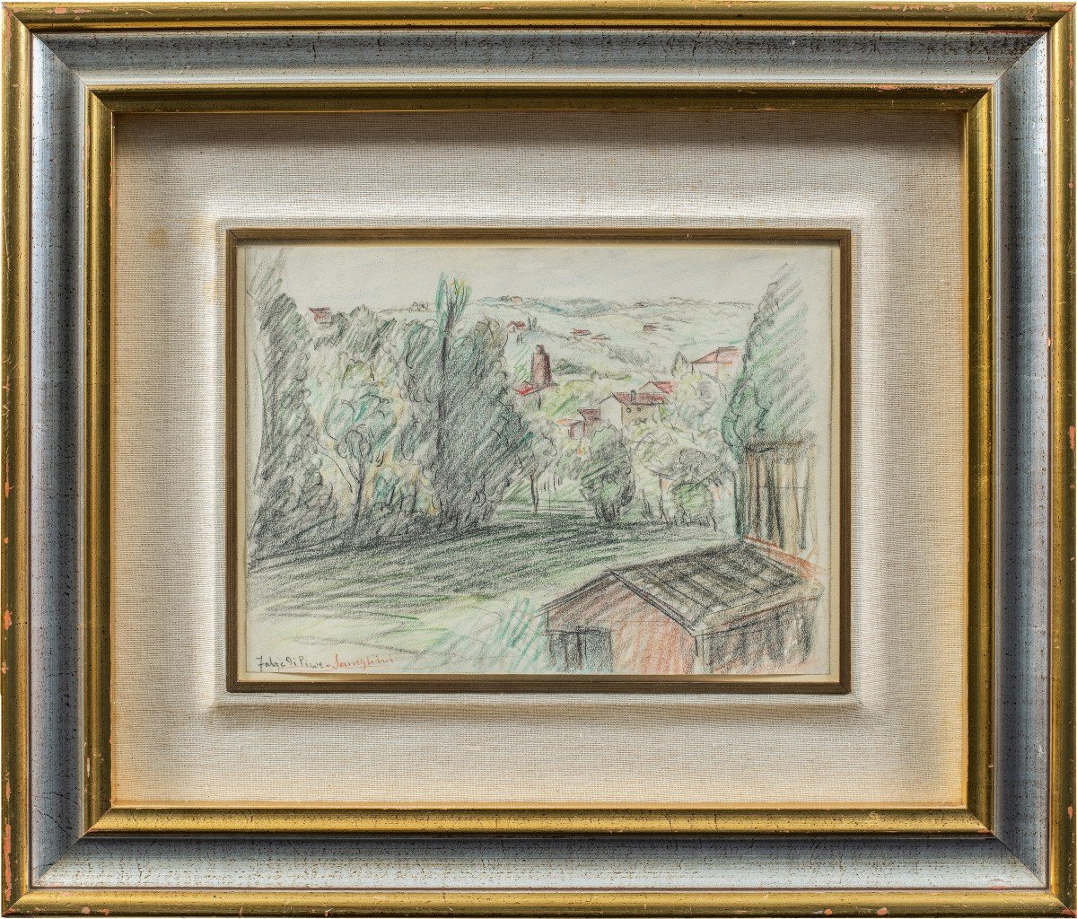 Pio Semeghini (quistello 1878 - Verona 1964) - Falzè Di Piave.