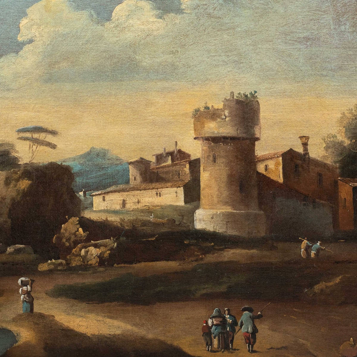 Francesco Tironi (venise 1745 - Venise 1797) - Paysage Vénitien Avec Bergers Et Troupeaux.-photo-2