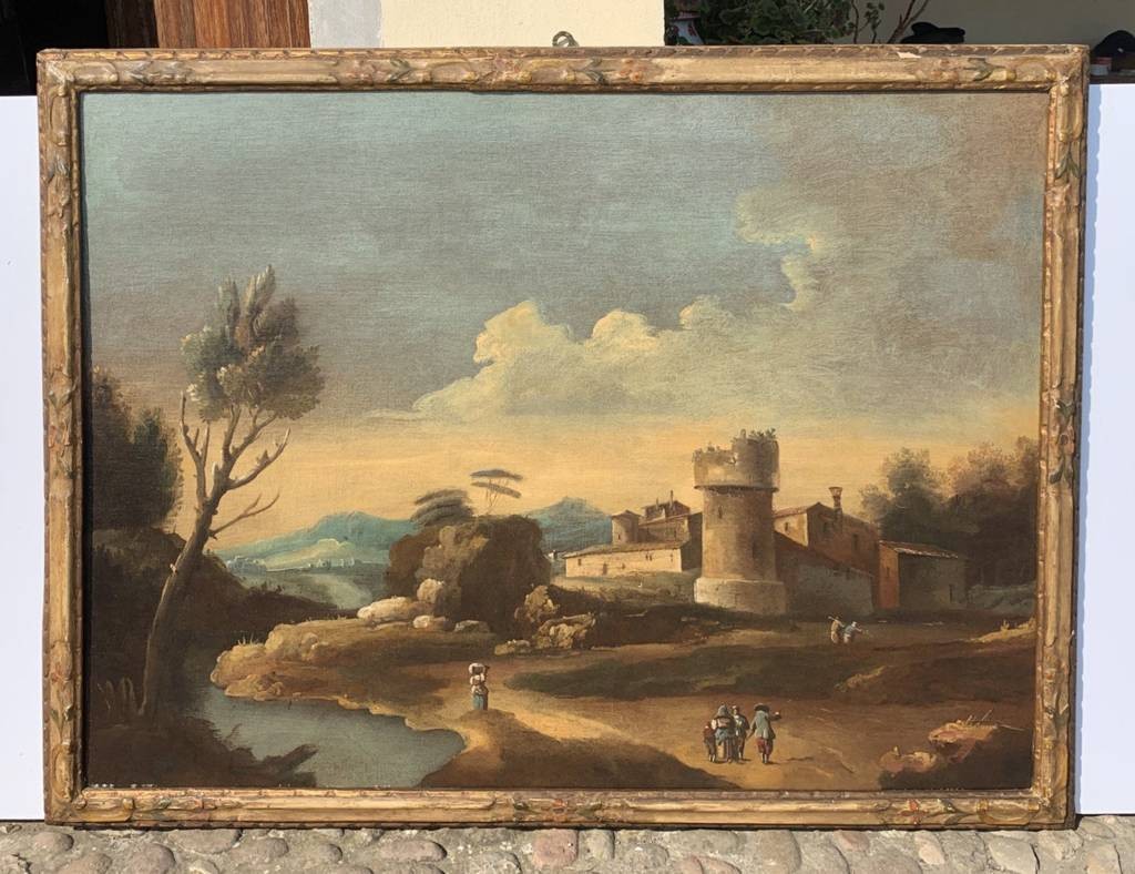 Francesco Tironi (venise 1745 - Venise 1797) - Paysage Vénitien Avec Bergers Et Troupeaux.-photo-4