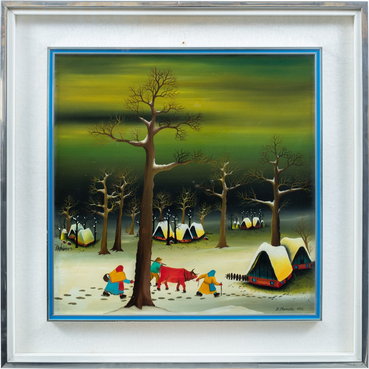 Duska Markotić (croatia, 20th Century) - Winter Landscape.