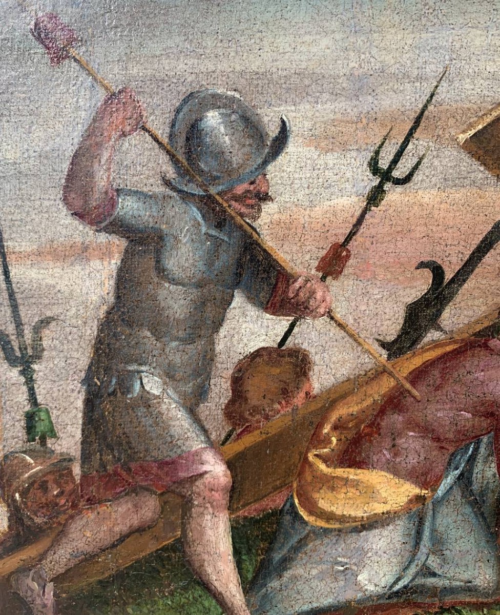 Peintre Italien (xvie Siècle) - Montée Au Calvaire.-photo-2