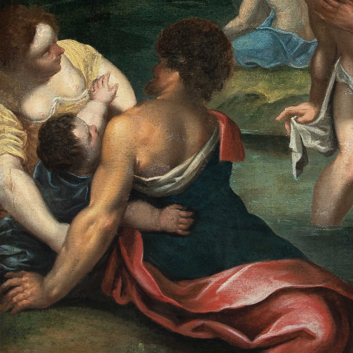 Italian Painter (17th Century) - Baptism Of Christ.-photo-3