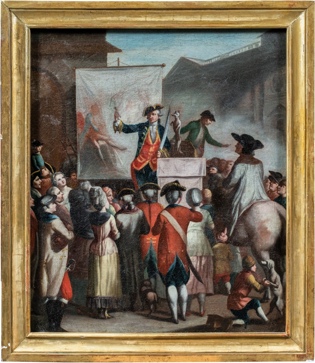 Peintre Italien (xviiie Siècle) - Théâtre De Rue.