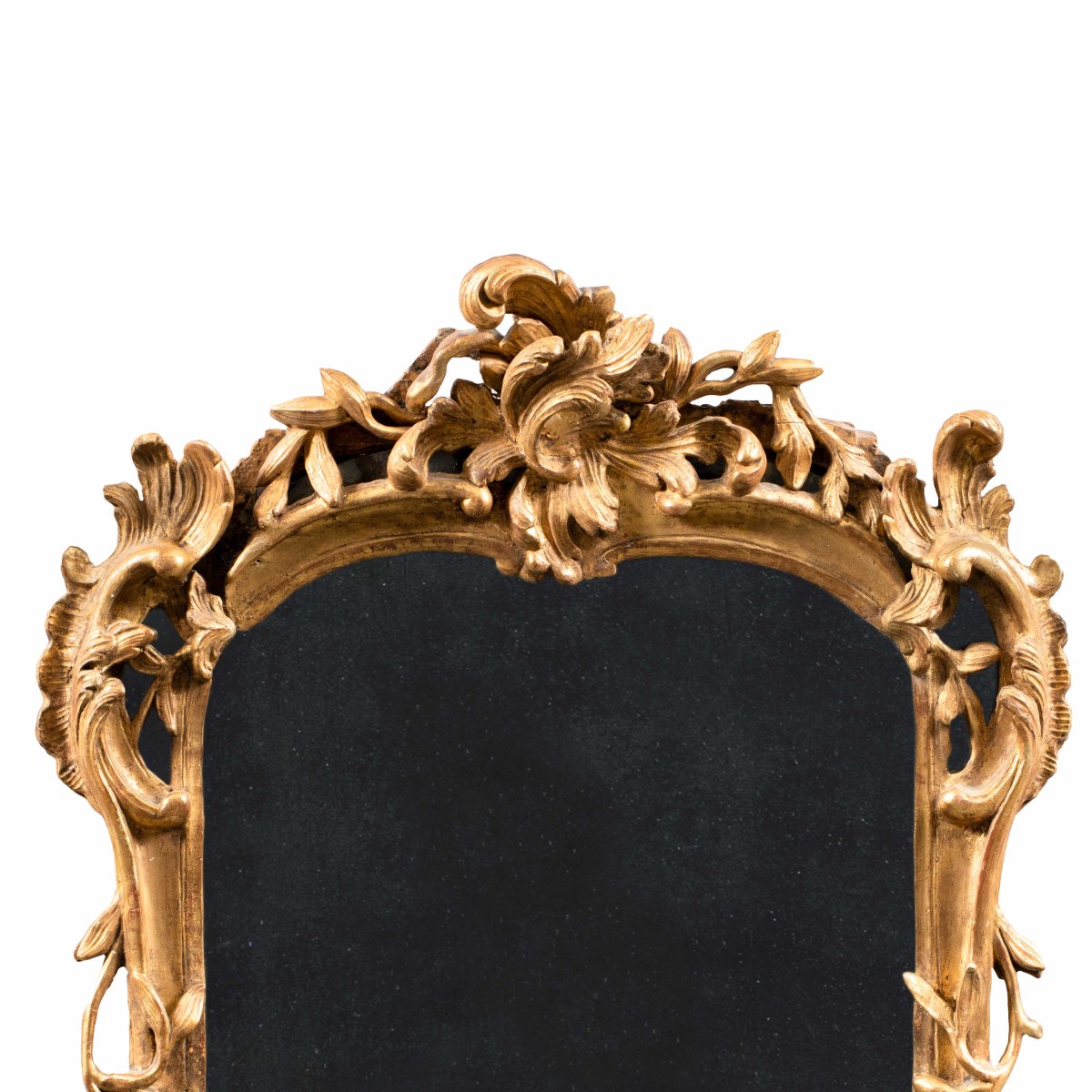 Miroir en bois sculpté et doré. Venise, XVIIIe siècle.-photo-2