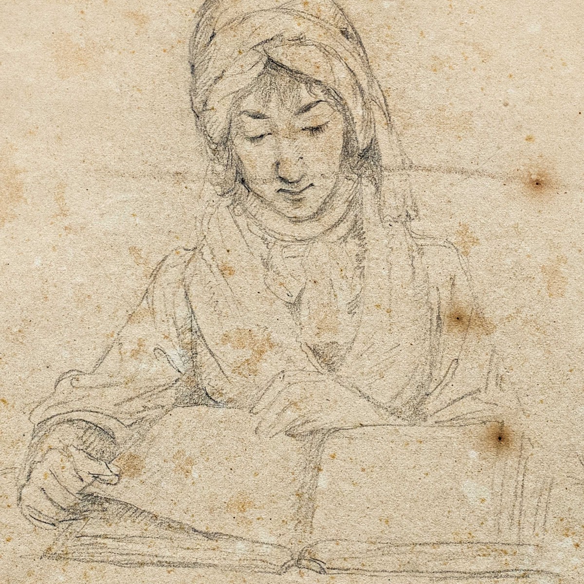 Italian Artist (18th-19th Century) - Study For A Writer.-photo-2
