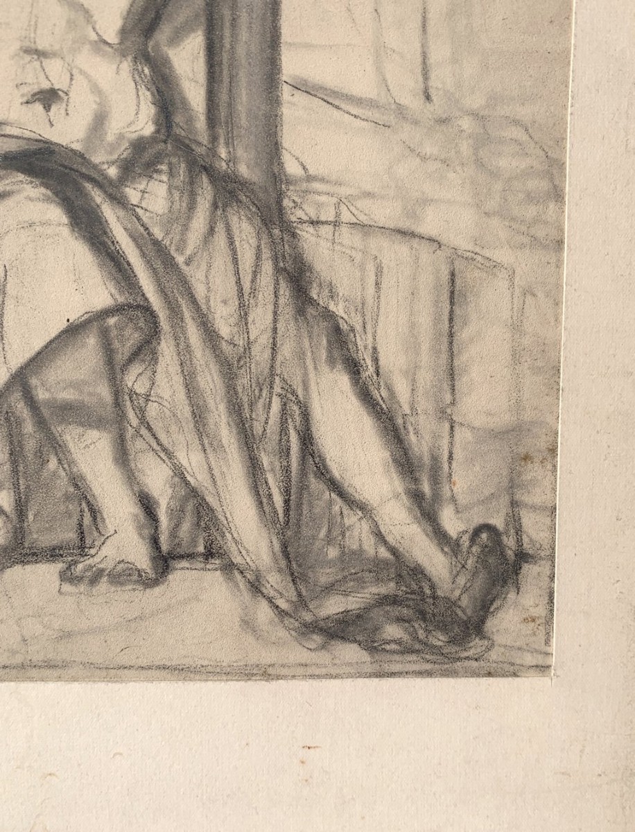 Artiste italien (XVIIIe-XIXe siècles) - Étude pour un Saint Sébastien.-photo-2