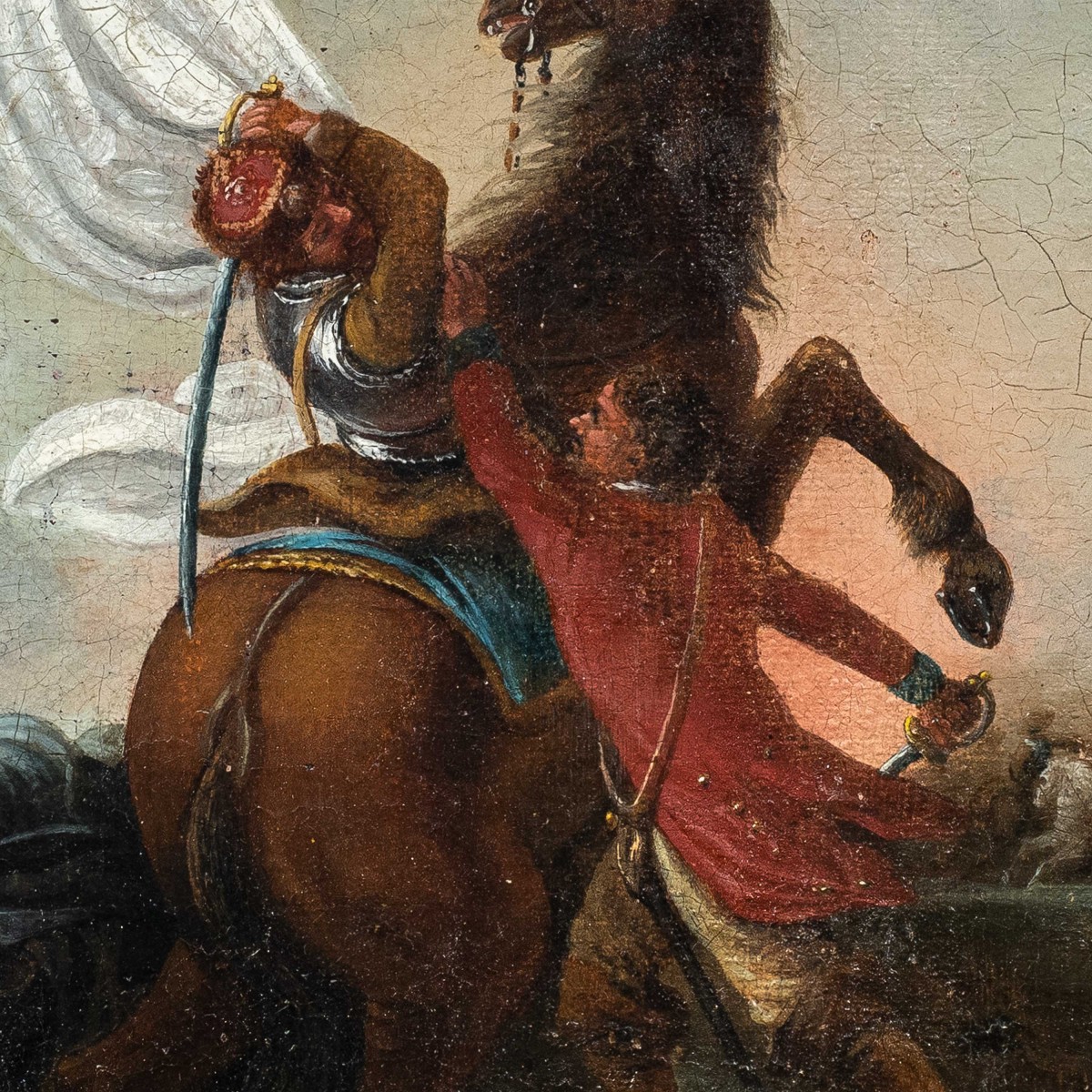 Francesco Casanova (london 1727 – Mödling 1803) Attributed To - Battle Scene On Horseback.-photo-2