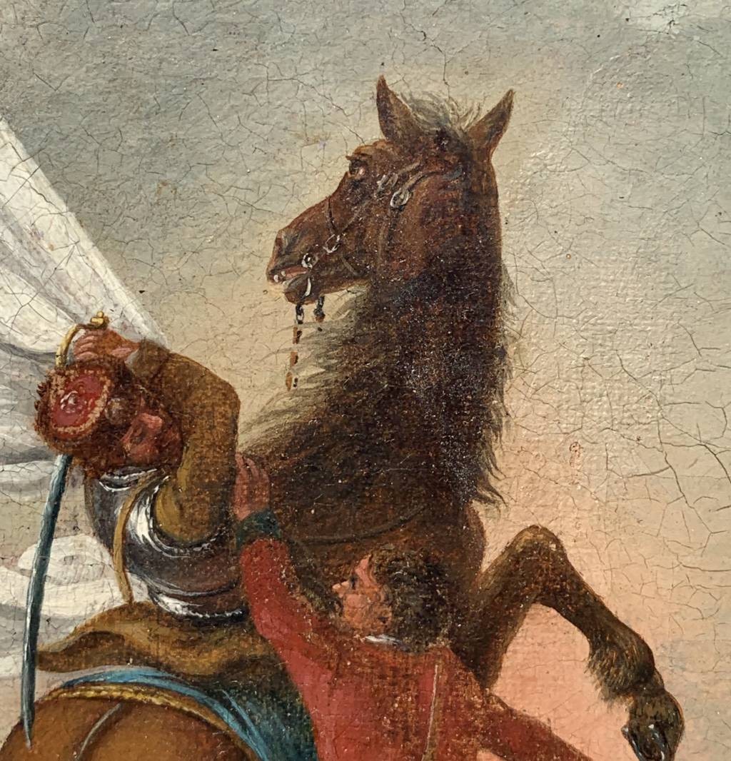 Francesco Casanova (london 1727 – Mödling 1803) Attributed To - Battle Scene On Horseback.-photo-1