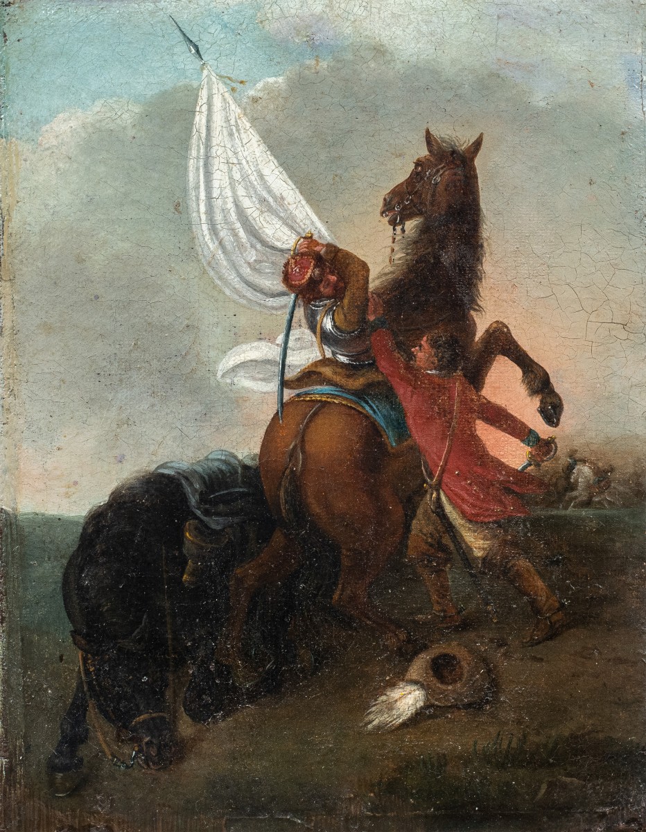 Francesco Casanova (london 1727 – Mödling 1803) Attributed To - Battle Scene On Horseback.
