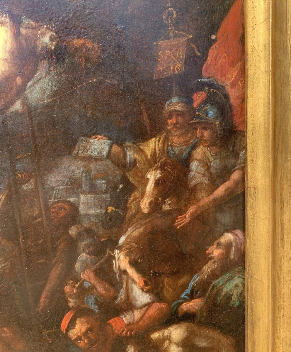 Maître toscan (XVIIe siècle) - L'Élévation de la Croix.-photo-2