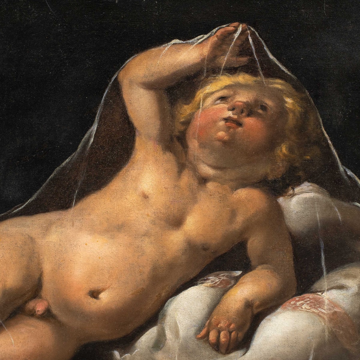 Isidoro Bianchi (campione 1581 - Campione 1662) - Putto Plays With A Veil.-photo-2