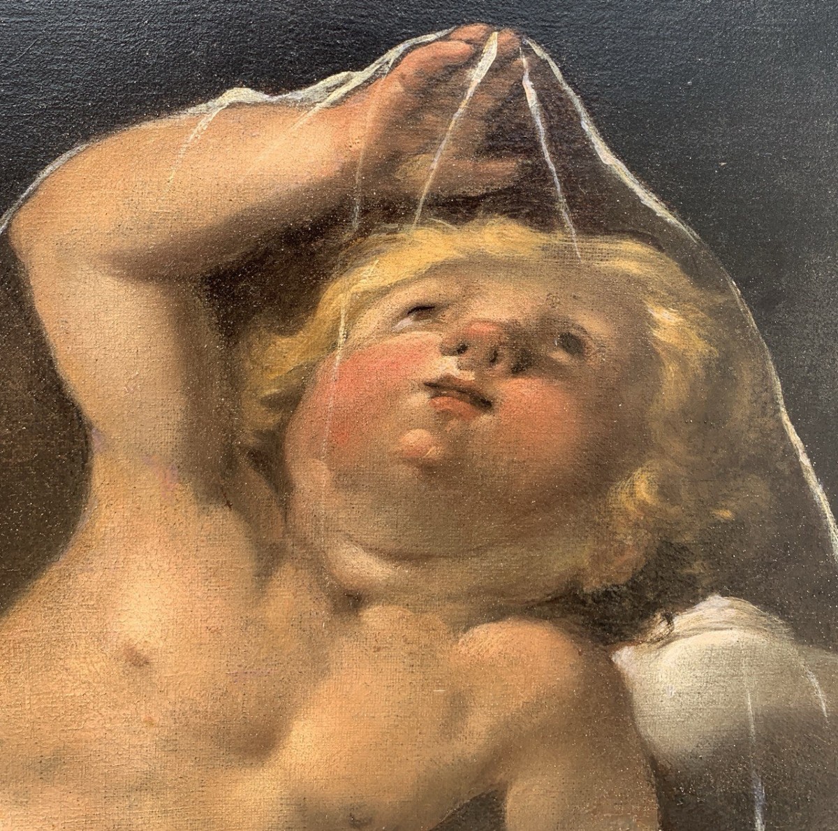 Isidoro Bianchi (campione 1581 - Campione 1662) - Putto Plays With A Veil.-photo-1