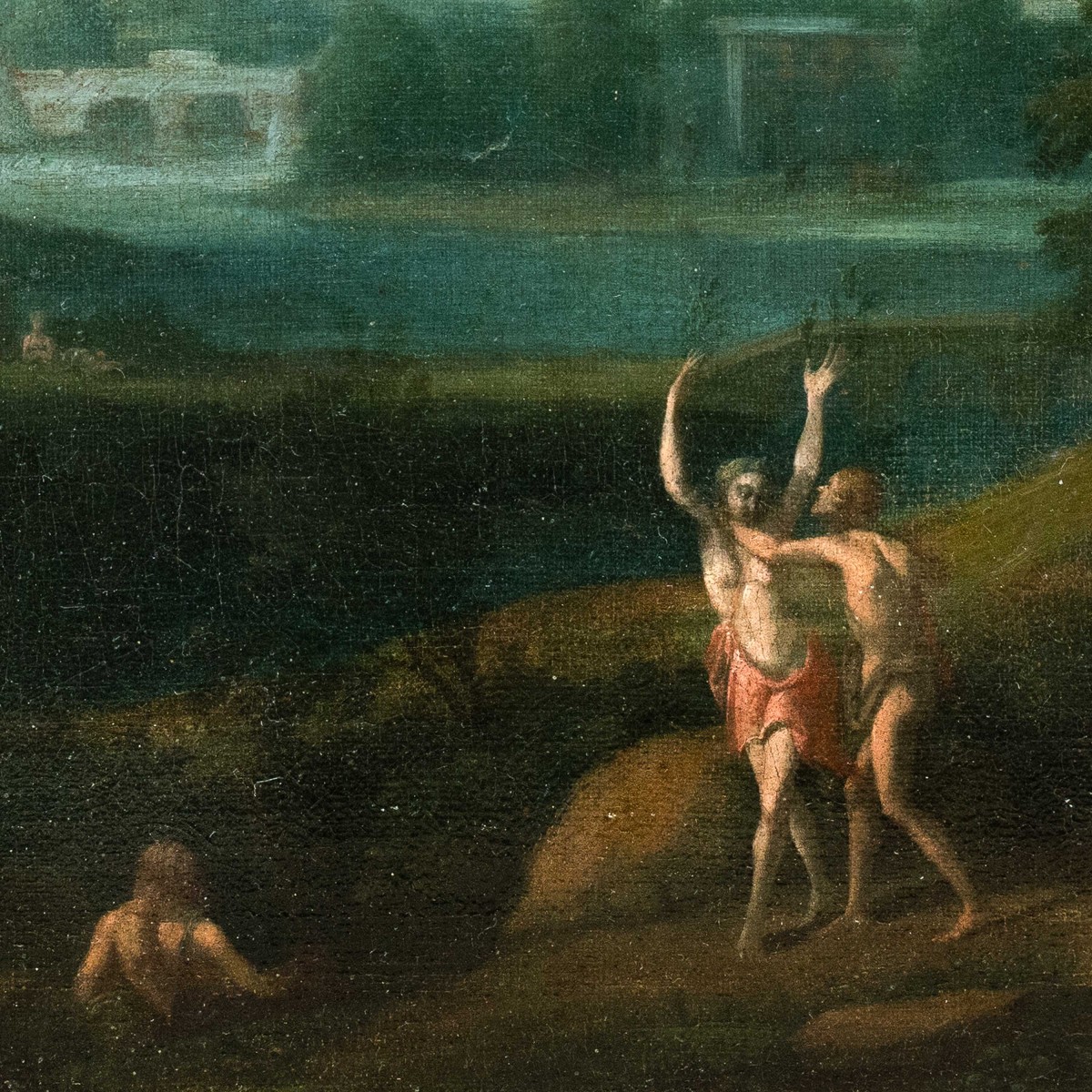 Entourage d'Hendrik Frans van Lint (Anvers 1684 - Rome 1763) - Apollon et Daphné.-photo-2