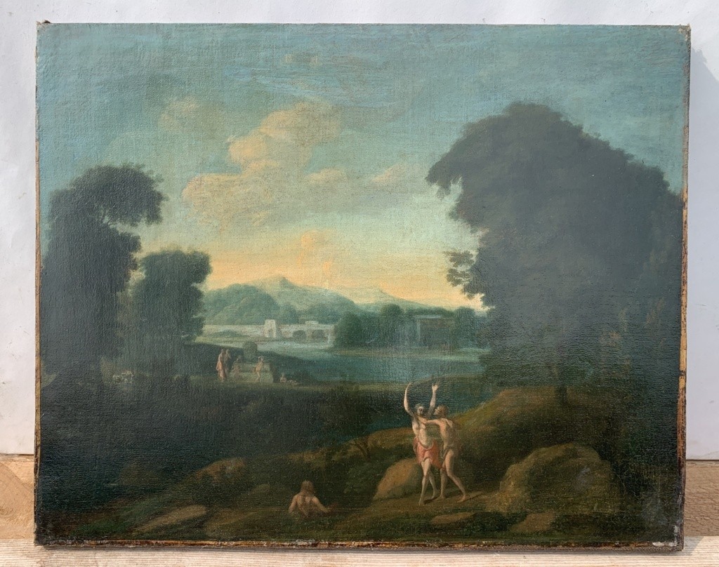 Entourage d'Hendrik Frans van Lint (Anvers 1684 - Rome 1763) - Apollon et Daphné.-photo-4