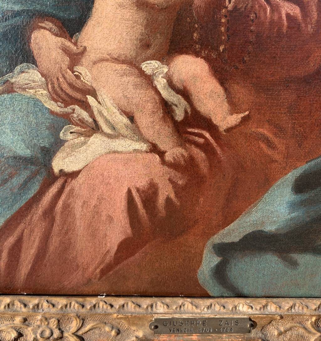 Venetian Painter (18th Century) - Madonna And Child.-photo-1