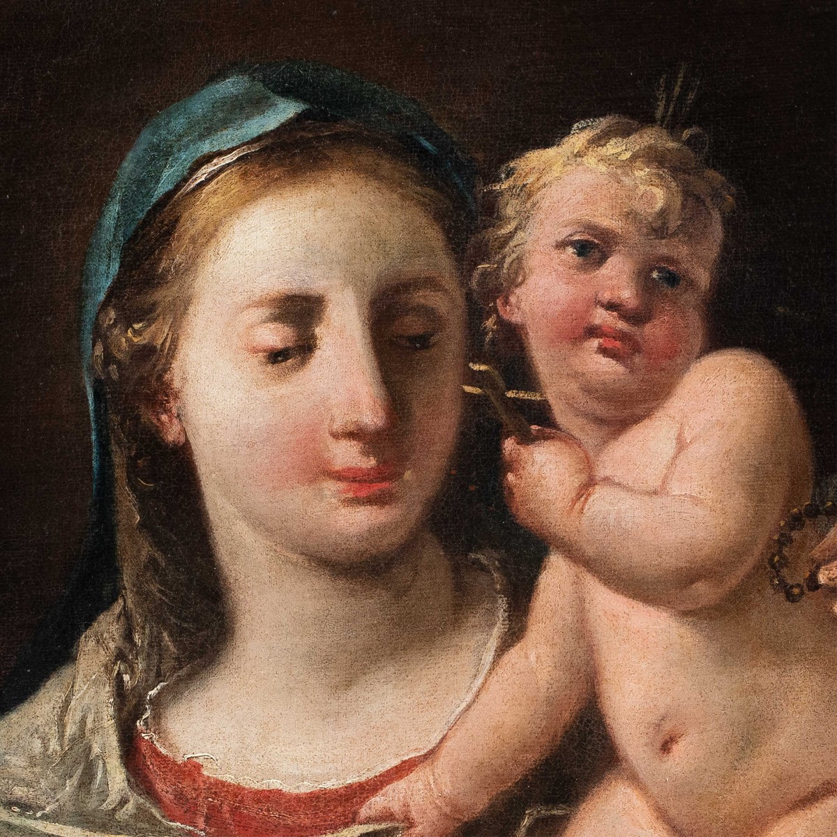Gaspare Diziani (Belluno 1689 – Venise 1767) - Vierge à l'Enfant.-photo-2