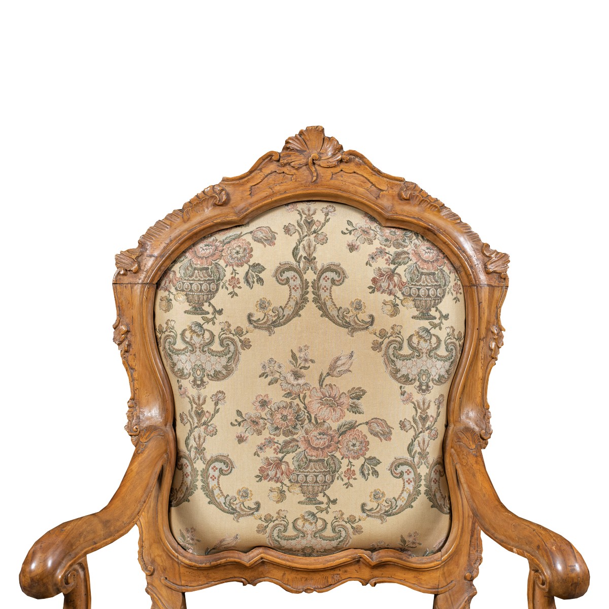 Carved Wooden Armchair. Venice, 18th Century.-photo-3