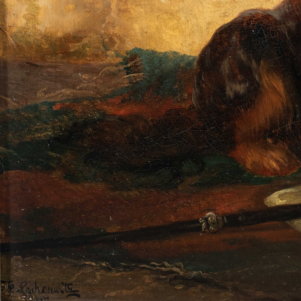 Peintre anglais (XIXe siècle) - Chien Cavalier King Charles.-photo-3