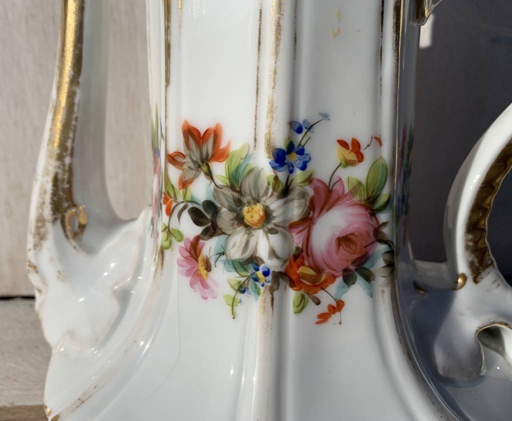 Polychrome Porcelain Coffee Pot. Italy, Early 20th Century.-photo-3