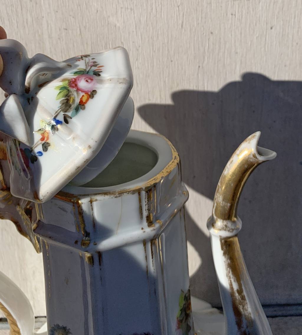 Polychrome Porcelain Coffee Pot. Italy, Early 20th Century.-photo-4
