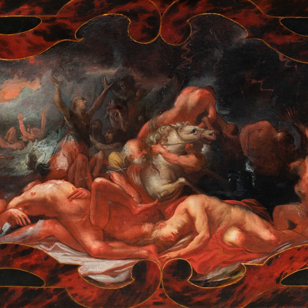 Peintre européen (XVIIe-XVIIIe siècles) - Le Déluge de Deucalion et Pyrrha.-photo-2