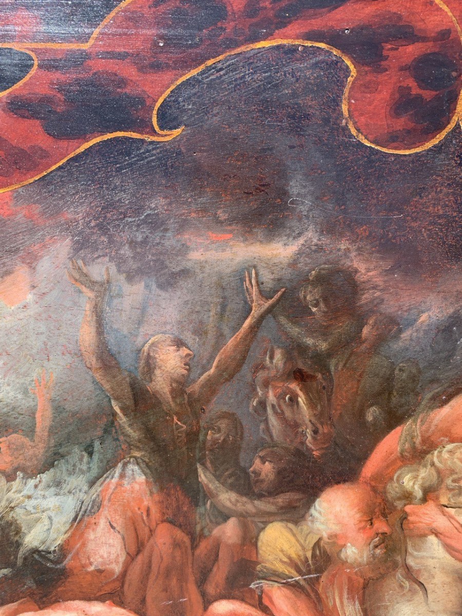 Peintre européen (XVIIe-XVIIIe siècles) - Le Déluge de Deucalion et Pyrrha.-photo-2