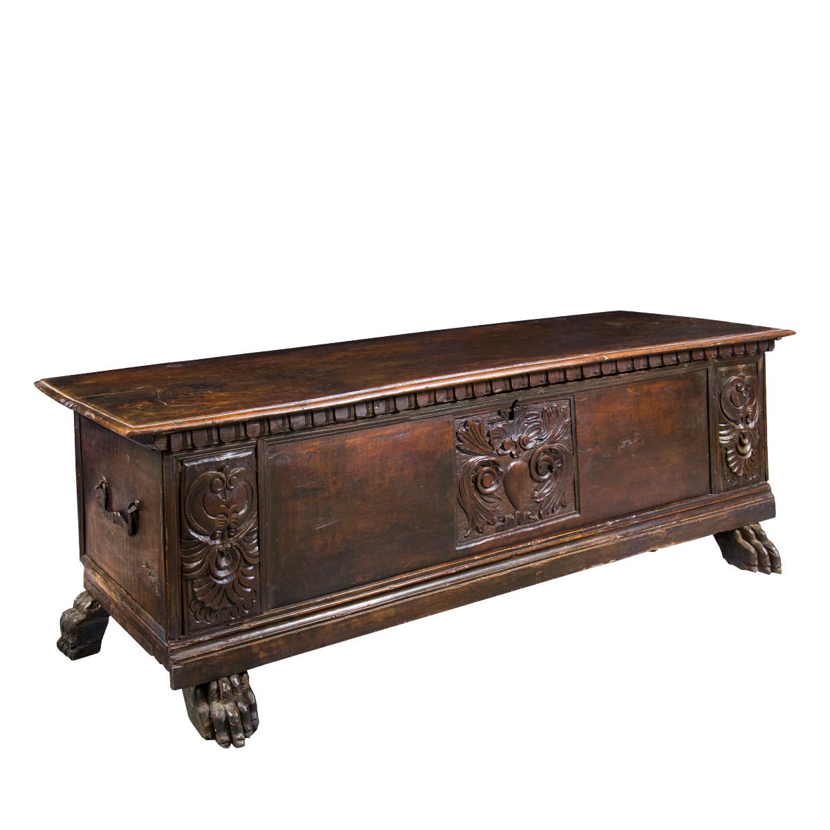 Carved Walnut Chest. Italy, 17th Century.-photo-2