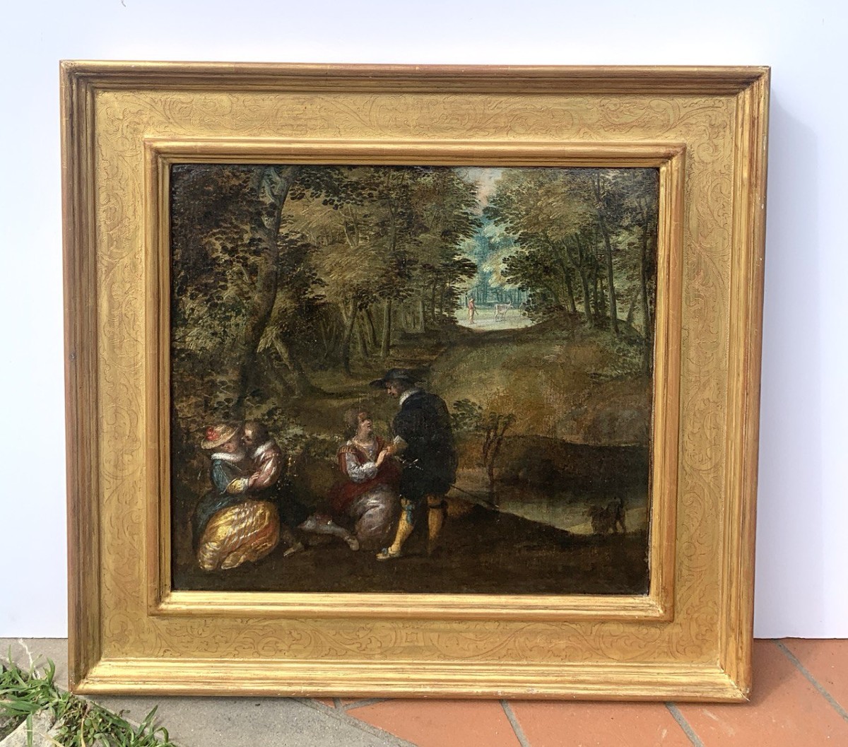Lodewijk Toeput, dit Ludovico Pozzoserrato (XVI) - Rencontre de dames et de gentilshommes.-photo-4