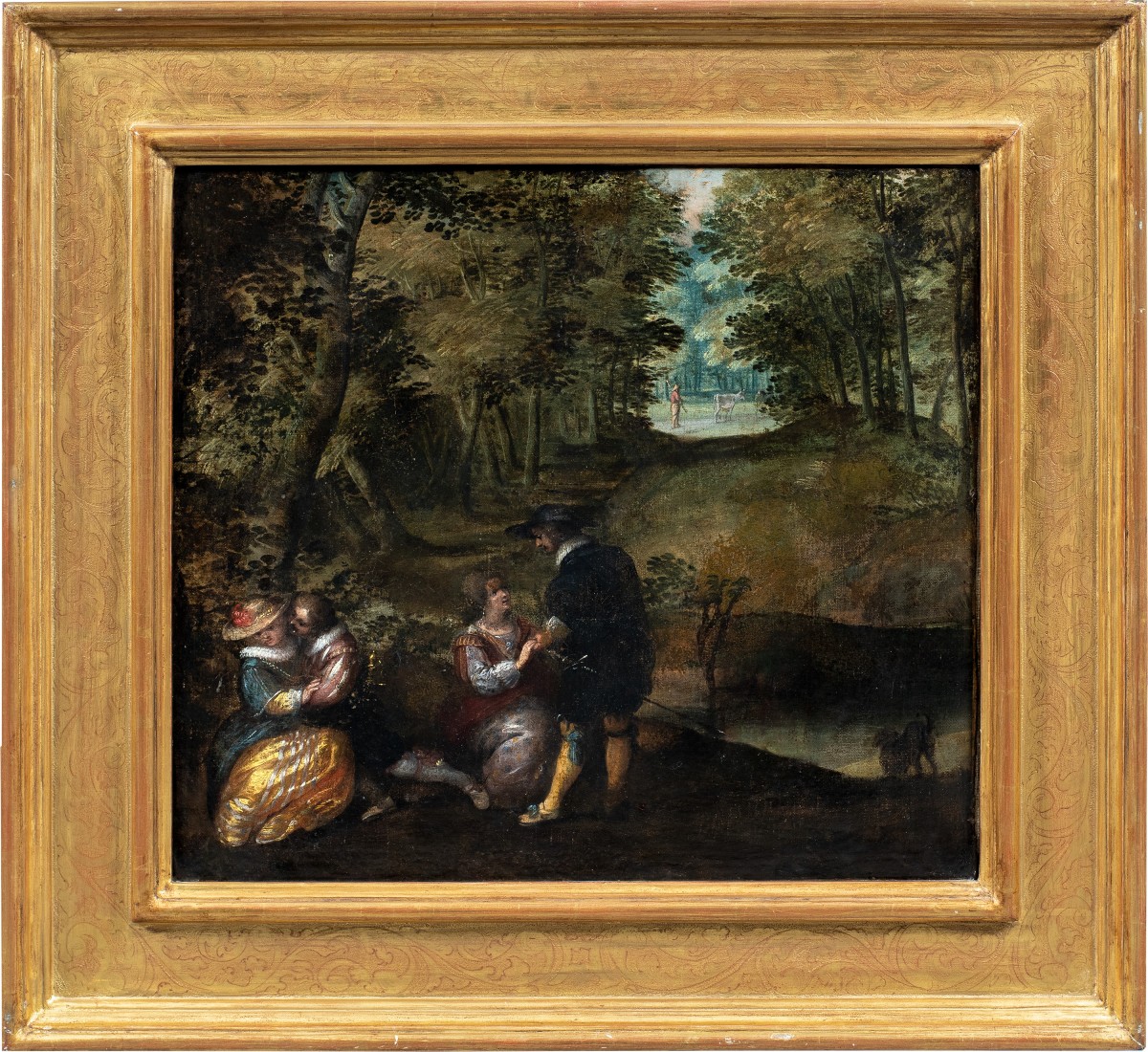 Lodewijk Toeput, dit Ludovico Pozzoserrato (XVI) - Rencontre de dames et de gentilshommes.
