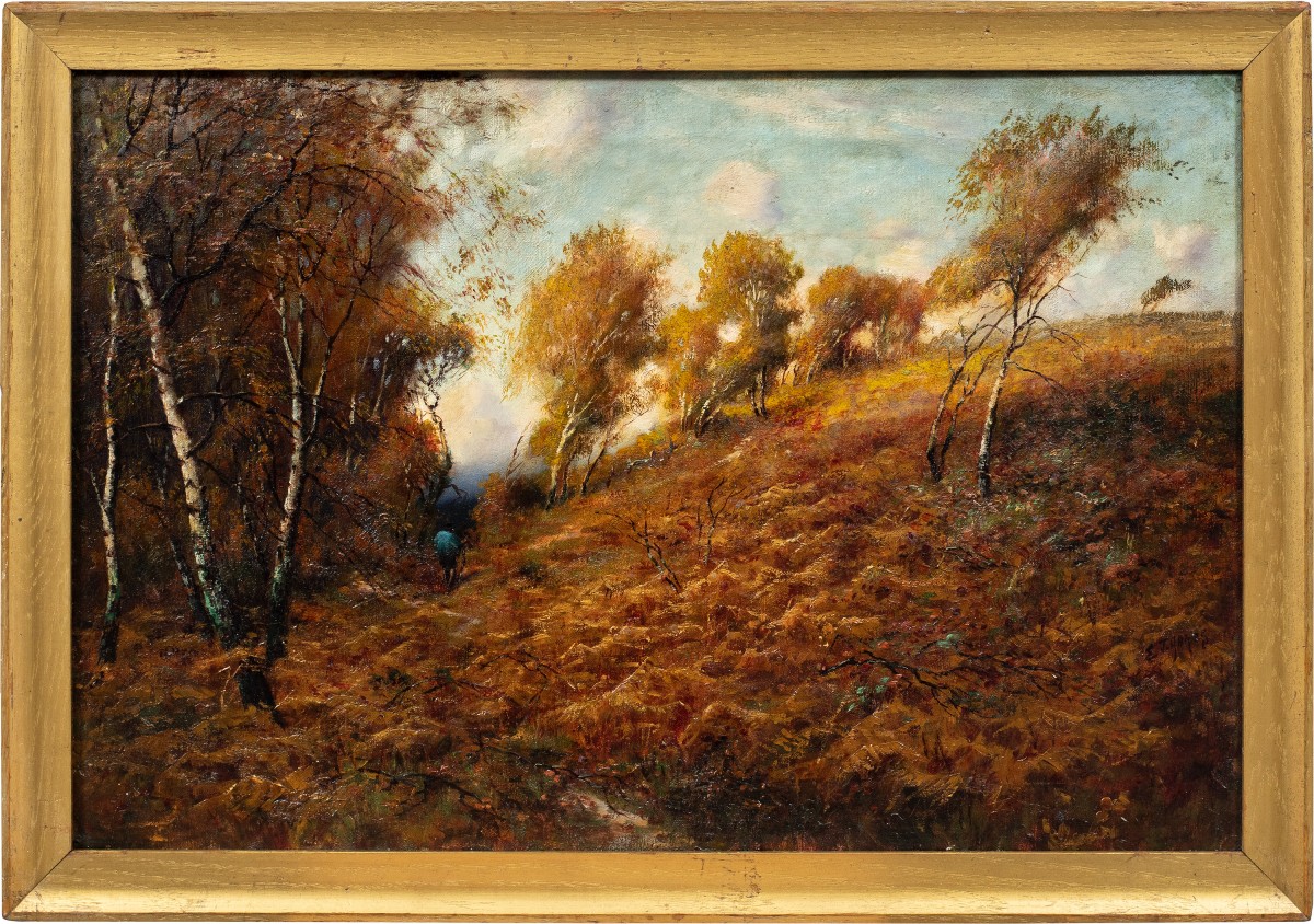 European Painter (late 19th Century) - Landscape With Forest And Path.