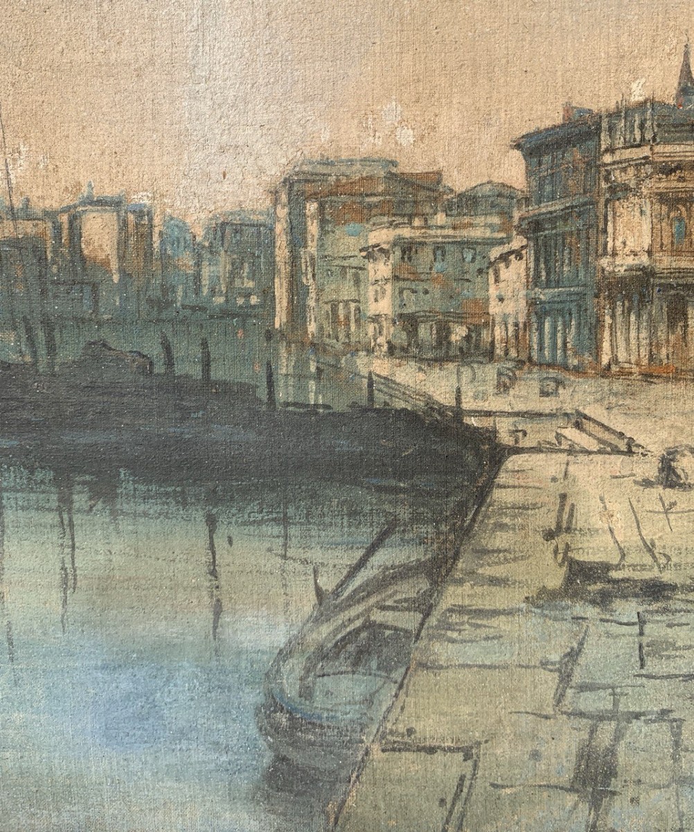 Peintre vénitien (XIXe siècle) - Venise, vue depuis la Riva degli Schiavoni.-photo-2