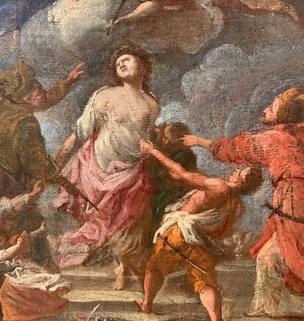 Maître napolitain (XVIIe-XVIIIe siècles) - Esquisse pour le Martyre de sainte Agathe.-photo-4