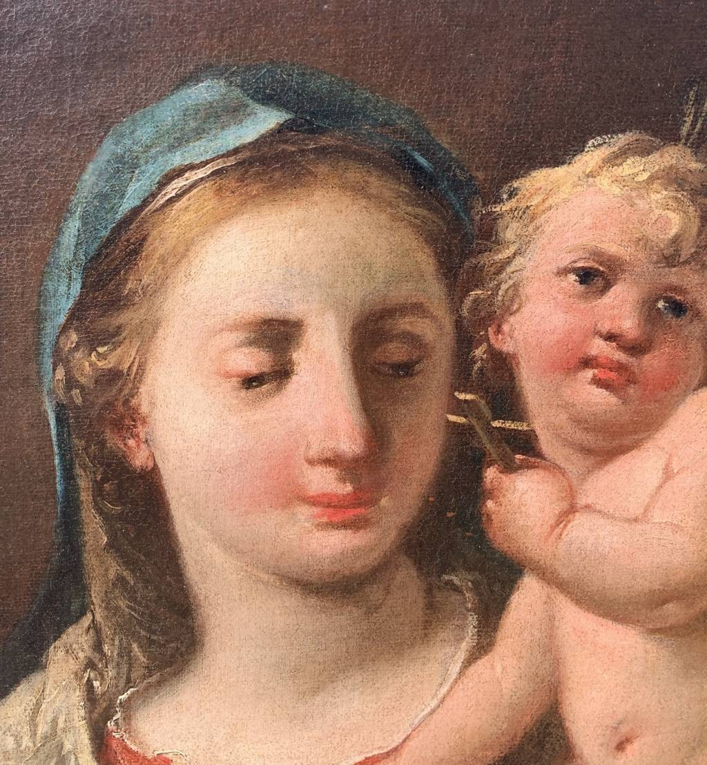 Gaspare Diziani (Belluno 1689 – Venise 1767) - Vierge à l'Enfant.-photo-2