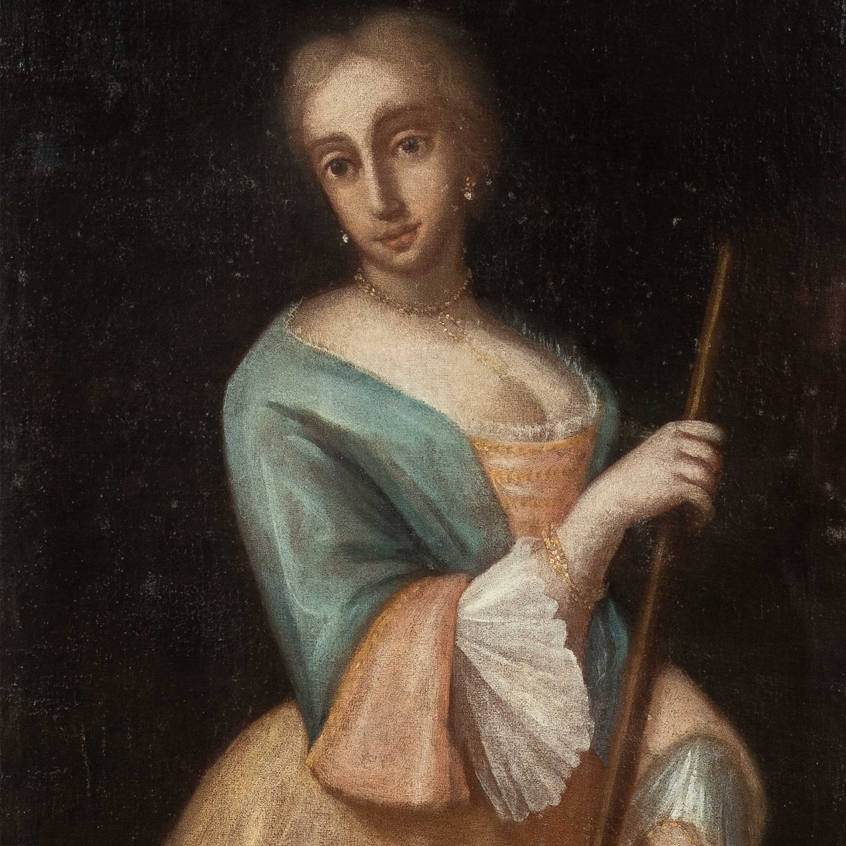 Venetian Master (18th Century) - Mask Of Columbine.-photo-2