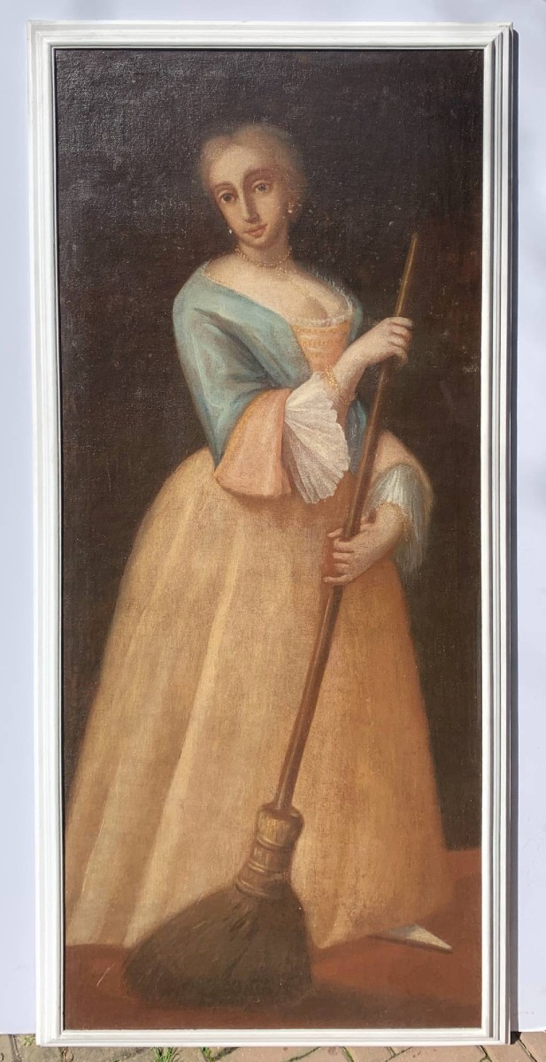 Venetian Master (18th Century) - Mask Of Columbine.-photo-4