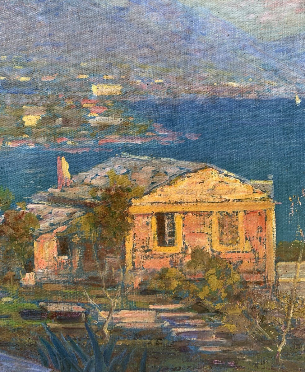 Carlo Costantino Tagliabue (bresso 1880 - Milan 1960) - The Gulf Of Rapallo.-photo-3