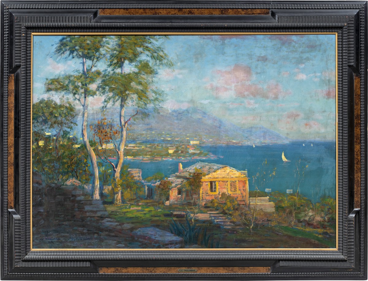 Carlo Costantino Tagliabue (bresso 1880 - Milan 1960) - The Gulf Of Rapallo.