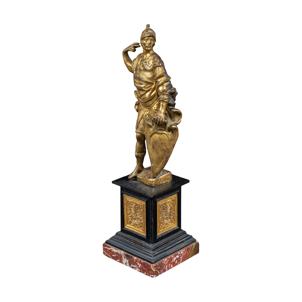 Gilded Bronze Sculpture - Mars, God Of War. Rome, 17th Century.-photo-3