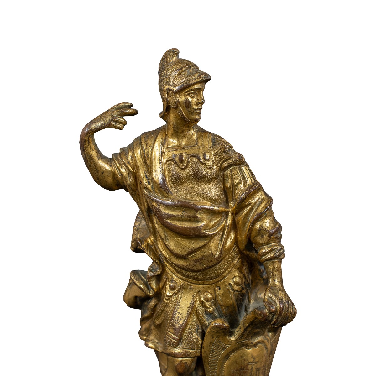Gilded Bronze Sculpture - Mars, God Of War. Rome, 17th Century.-photo-4