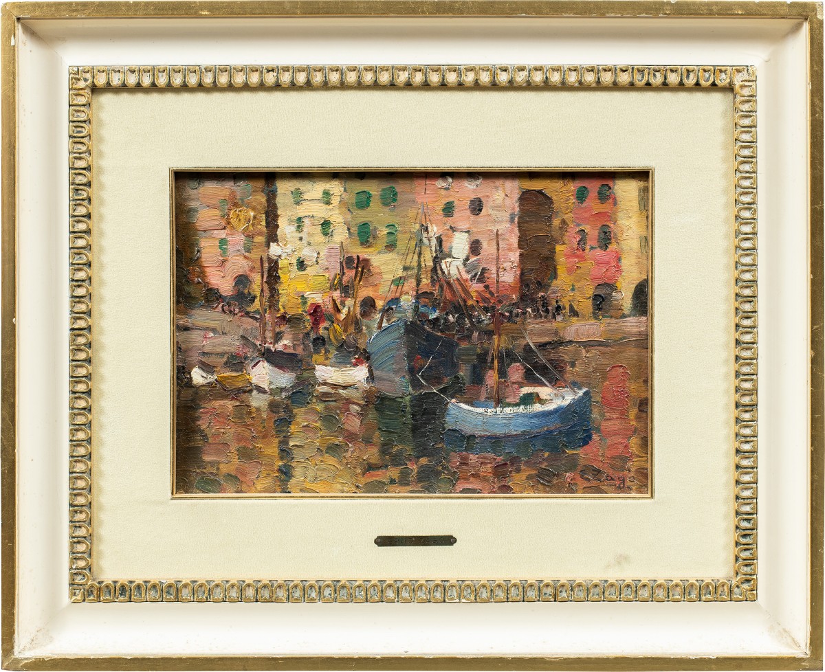 Erma Zago (bovolone 1880 - Milan 1942) - The Port Of Genoa.