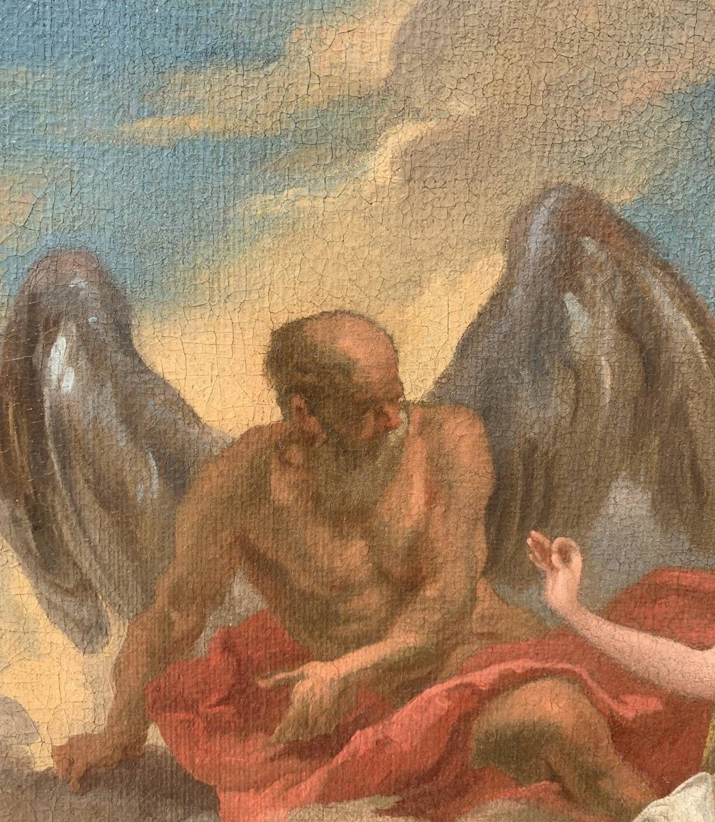 Venetian Painter (18th Century) - Venus And Chronos (preparatory Sketch).-photo-2