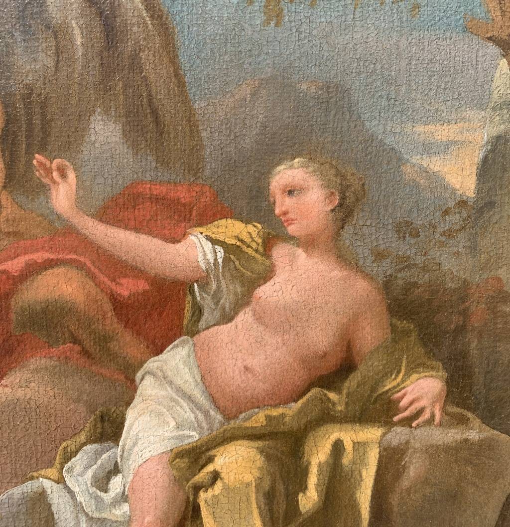 Venetian Painter (18th Century) - Venus And Chronos (preparatory Sketch).-photo-3